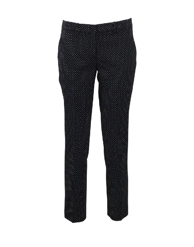 Wide leg linen blend pants for women in summerPin Dot Samantha Pant