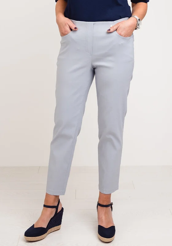 Pencil pants for women in a sleek styleRobell Bella 09 Slim Cropped Trousers, Light Grey Pencil pants for women in a sleek styleRobell Bella 09 Slim Cropped Trousers, Light Grey