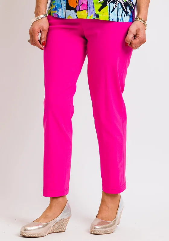 Bootcut dress pants for women in a formal and stylish lookRobell Bella 09 Slim Cropped Trousers, Pink Bootcut dress pants for women in a formal and stylish lookRobell Bella 09 Slim Cropped Trousers, Pink