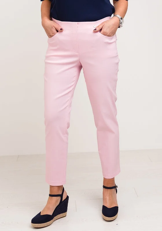 Culottes for women in a fashionable silhouetteRobell Bella 09 Slim Cropped Trousers, Soft Rose