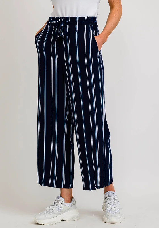Thermal lined pants for women in cold weatherRobell Emma 09 Striped Culotte Trousers, Navy Thermal lined pants for women in cold weatherRobell Emma 09 Striped Culotte Trousers, Navy