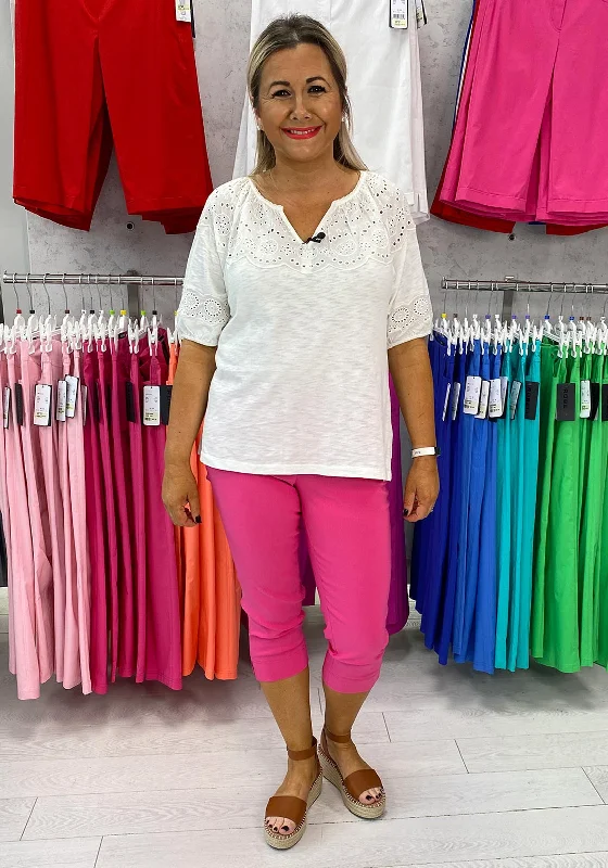 High waisted skinny pants for women in dark colorsRobell Lexi 07 Slim Fit Golf Trousers, Fuchsia Pink High waisted skinny pants for women in dark colorsRobell Lexi 07 Slim Fit Golf Trousers, Fuchsia Pink