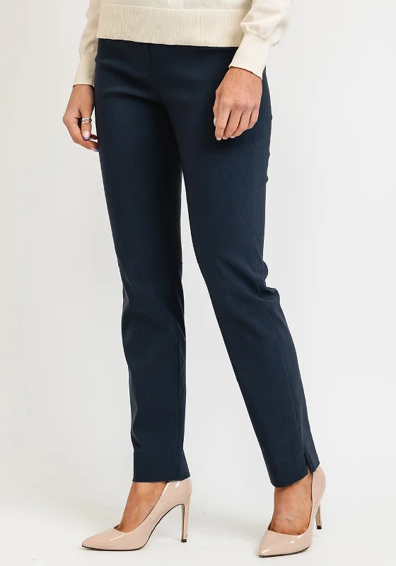 Trousers with front pleats for women in a formal and tailored lookRobell Marie Full Length Slim Leg Trousers, Lead Grey Trousers with front pleats for women in a formal and tailored lookRobell Marie Full Length Slim Leg Trousers, Lead Grey