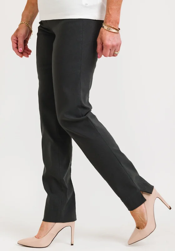 Polyester blend pants for women in durabilityRobell Marie Full Length Stretch Slim Fit Trousers, Forest Green Polyester blend pants for women in durabilityRobell Marie Full Length Stretch Slim Fit Trousers, Forest Green
