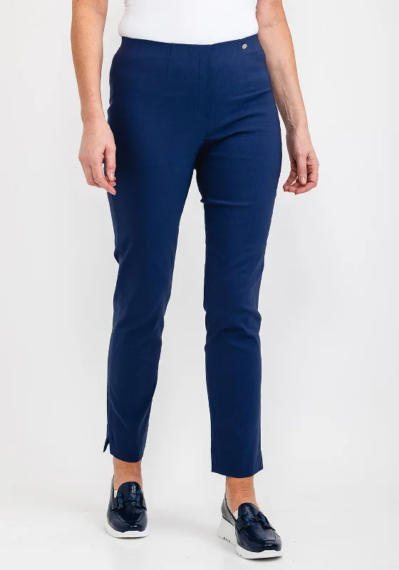 Flowy maxi pants for women in a beachy styleRobell Marie Full Length Slim Leg Trousers, French Blue Flowy maxi pants for women in a beachy styleRobell Marie Full Length Slim Leg Trousers, French Blue