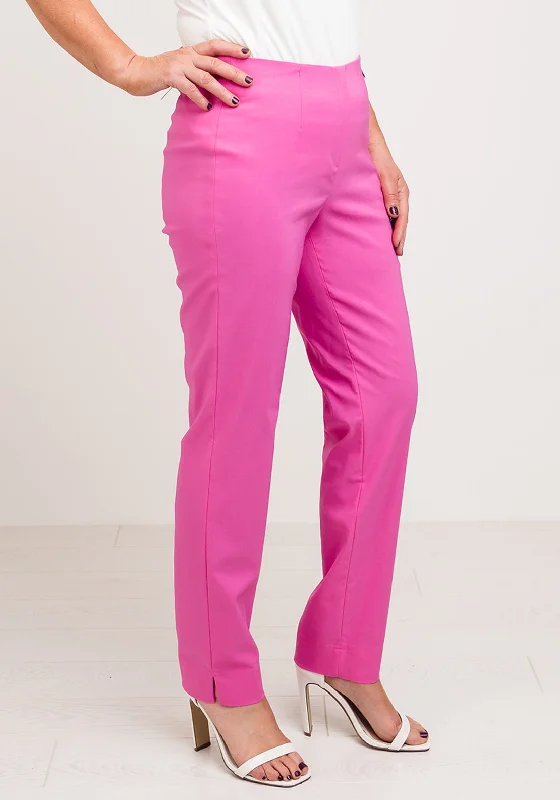 Paisley print pants for women in an exotic styleRobell Marie Stretch Slim Fit Trousers, Pink Paisley print pants for women in an exotic styleRobell Marie Stretch Slim Fit Trousers, Pink