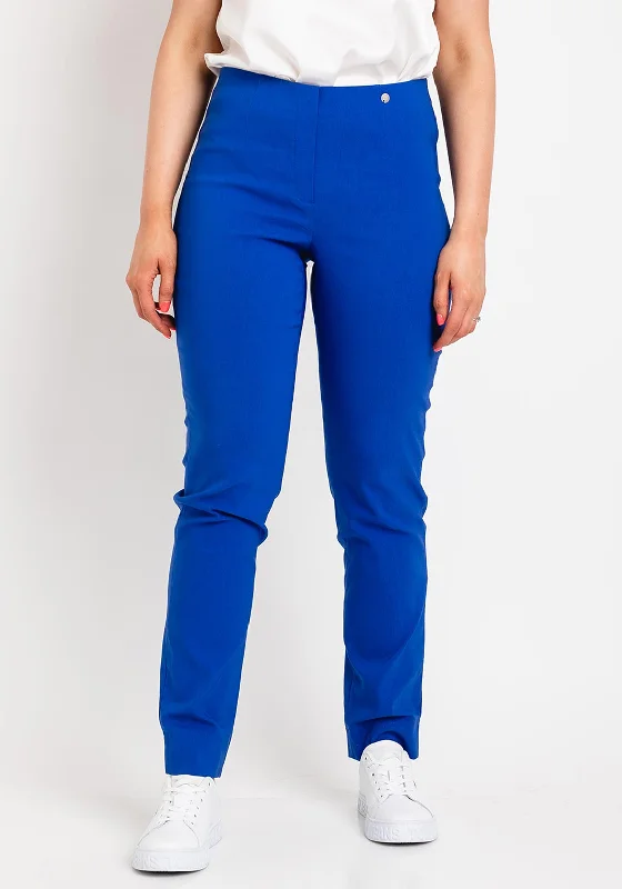 Striped pants for women in a bold lookRobell Marie Full Length Slim Leg Trousers, Royal Blue Striped pants for women in a bold lookRobell Marie Full Length Slim Leg Trousers, Royal Blue