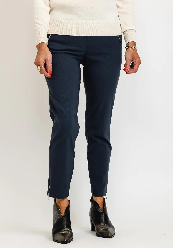 Culottes with side pockets for women in a functional and stylish styleRobell Nena 09 Ankle Grazer Zip Detail Trousers, Grey Culottes with side pockets for women in a functional and stylish styleRobell Nena 09 Ankle Grazer Zip Detail Trousers, Grey