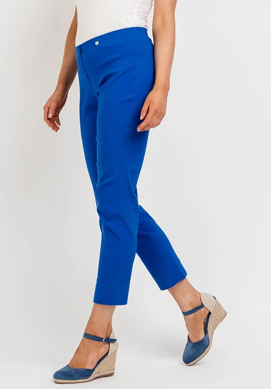 Houndstooth print pants for women in a sophisticated styleRobell Rose 09 Ankle Grazer Trousers, Royal Blue Houndstooth print pants for women in a sophisticated styleRobell Rose 09 Ankle Grazer Trousers, Royal Blue