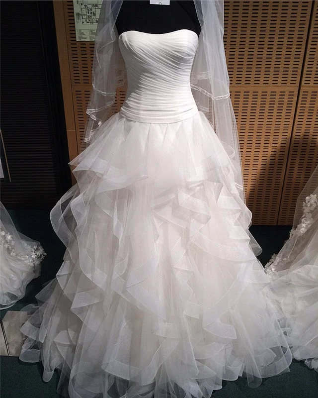 "Buy One, Get One 50% Off on Women's Dresses - Don't Miss Out!"Pleated Strapless Bodice Corset Organza Ruffles Ball Gowns Wedding Dress "Buy One, Get One 50% Off on Women's Dresses - Don't Miss Out!"Pleated Strapless Bodice Corset Organza Ruffles Ball Gowns Wedding Dress