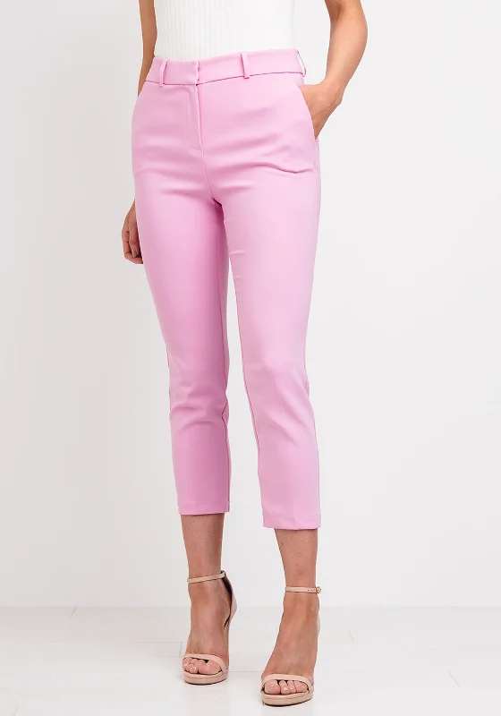 Tartan plaid wide leg pants for women in a vintage and trendy styleSetre Slim Cropped Trousers, Pink Tartan plaid wide leg pants for women in a vintage and trendy styleSetre Slim Cropped Trousers, Pink