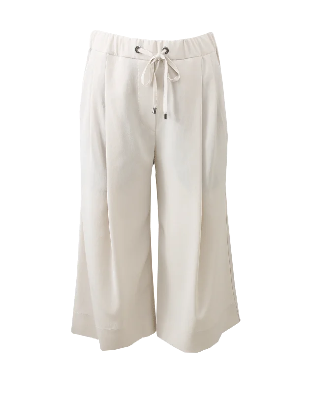 High waisted cargo pants for women in military styleSilk Coulotte Pant