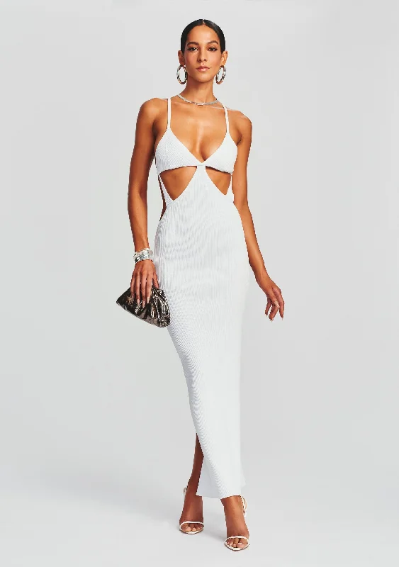 "Trendy casual dresses for women to wear at the beach"Sinclair Rib Knit Dress
