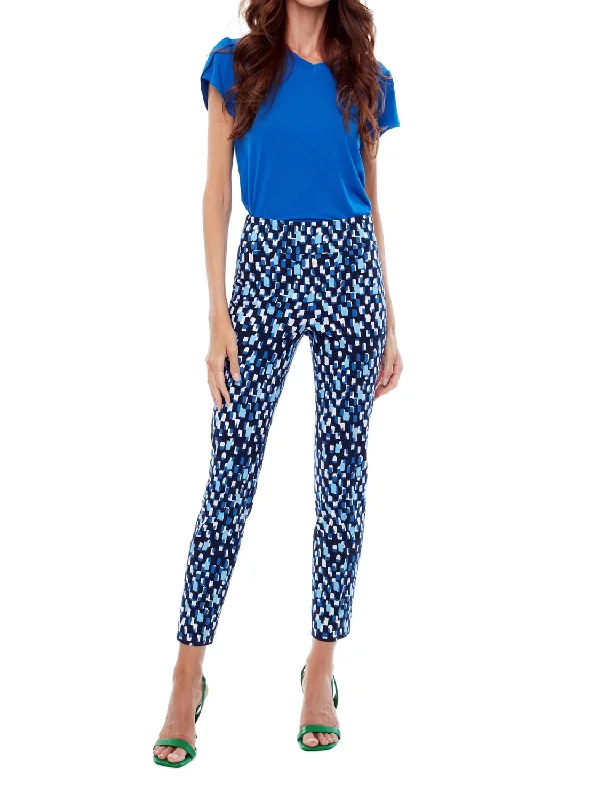 Cargo pants for women with multiple pocketsSlim Ankle Pant Tummy Control In Chex