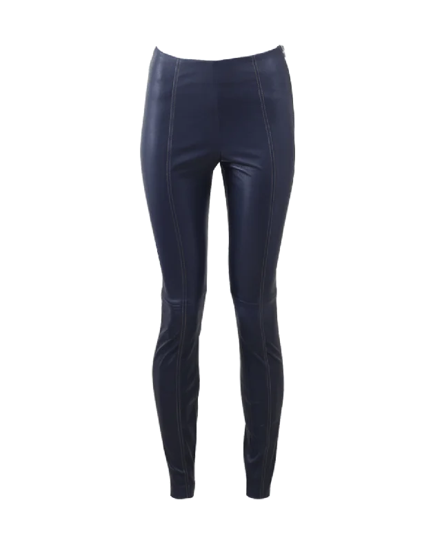 Drawstring wide leg pants for women in a casual and relaxed styleStretch Leather Legging Drawstring wide leg pants for women in a casual and relaxed styleStretch Leather Legging