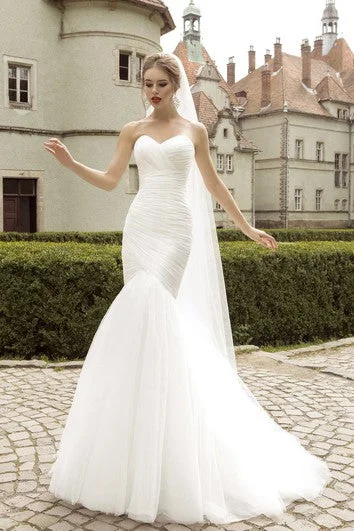 "White dresses for women for a fresh and clean look"Sweetheart Mermaid Sleeveless Floor-length Ruching Dress "White dresses for women for a fresh and clean look"Sweetheart Mermaid Sleeveless Floor-length Ruching Dress