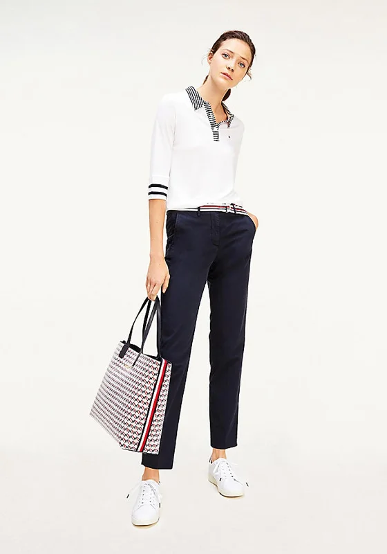 Jeans with distressed details for womenTommy Hilfiger Women's Tencel Belted Chinos, Navy Jeans with distressed details for womenTommy Hilfiger Women's Tencel Belted Chinos, Navy