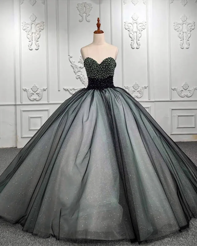 "Denim dresses for women for a casual and cool style"Black And Nude Ball Gown With Beaded Bodice Corset "Denim dresses for women for a casual and cool style"Black And Nude Ball Gown With Beaded Bodice Corset