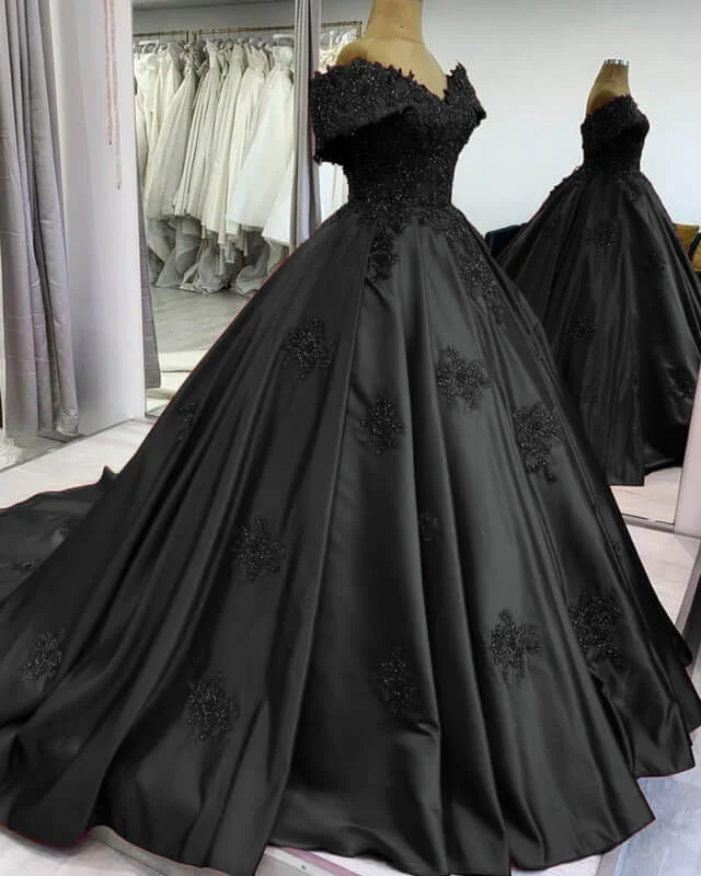 "Pleated dresses for women with a graceful movement"Ball Gown Satin Off The Shoulder Lace Embroidery Dress "Pleated dresses for women with a graceful movement"Ball Gown Satin Off The Shoulder Lace Embroidery Dress