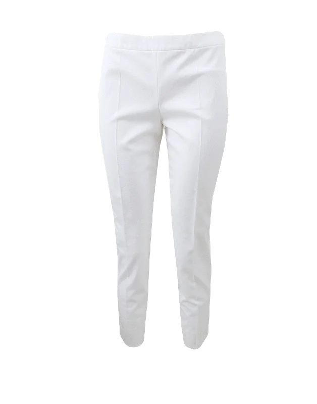 Corduroy wide leg jeans for women in a classic and comfortable styleWhite Cropped Pant