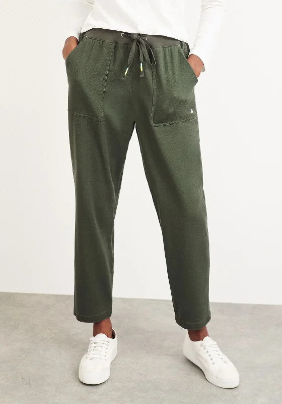 Distressed boyfriend jeans for women in a laid - back styleWhite Stuff Olivia Twill Jersey Jogger Trousers, Green Distressed boyfriend jeans for women in a laid - back styleWhite Stuff Olivia Twill Jersey Jogger Trousers, Green