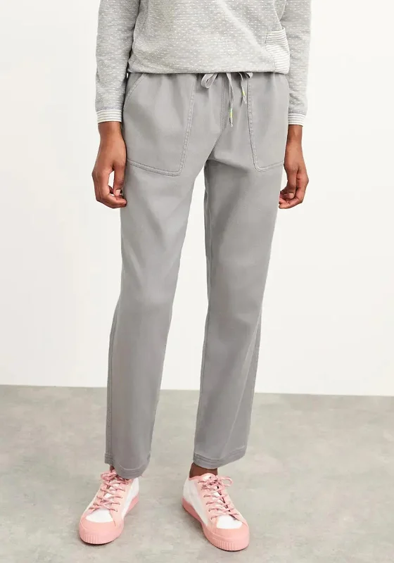 Trousers with side slits for women in a modern designWhite Stuff Olivia Twill Jersey Jogger Trousers, Grey Trousers with side slits for women in a modern designWhite Stuff Olivia Twill Jersey Jogger Trousers, Grey