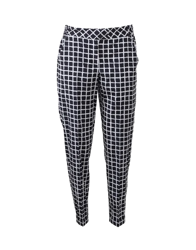 Tartan plaid pants for women in a vintage styleWindow Pane Pant