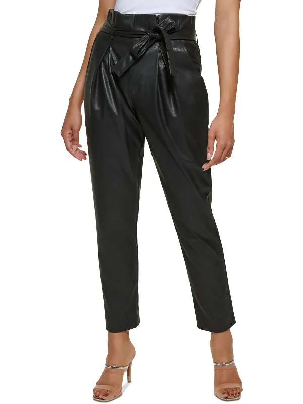 High waisted skinny pants for women in dark colorsWomens Faux-Leather High-Rise Ankle Pants High waisted skinny pants for women in dark colorsWomens Faux-Leather High-Rise Ankle Pants