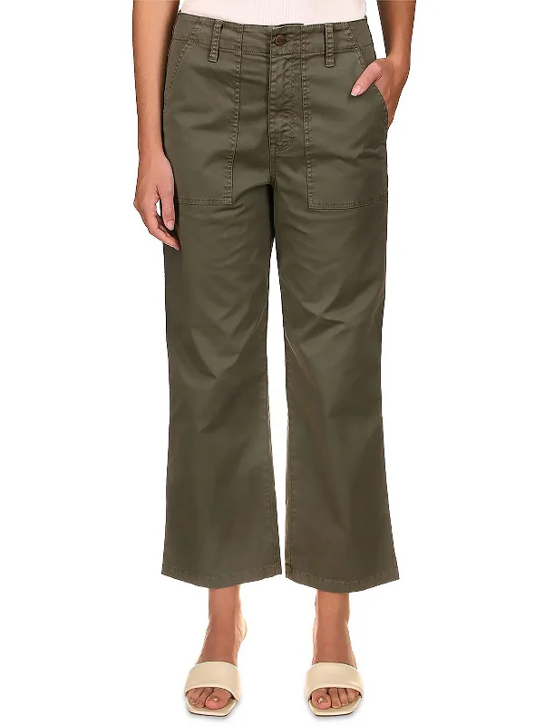 Wide leg linen blend pants for women in summerWomens Lightweight Stretch Cropped Pants Wide leg linen blend pants for women in summerWomens Lightweight Stretch Cropped Pants