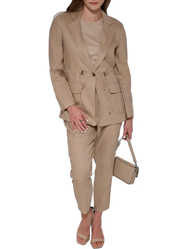 Culottes with pockets for women in functionalityWomens Linen Blend Ankle Cropped Pants Culottes with pockets for women in functionalityWomens Linen Blend Ankle Cropped Pants