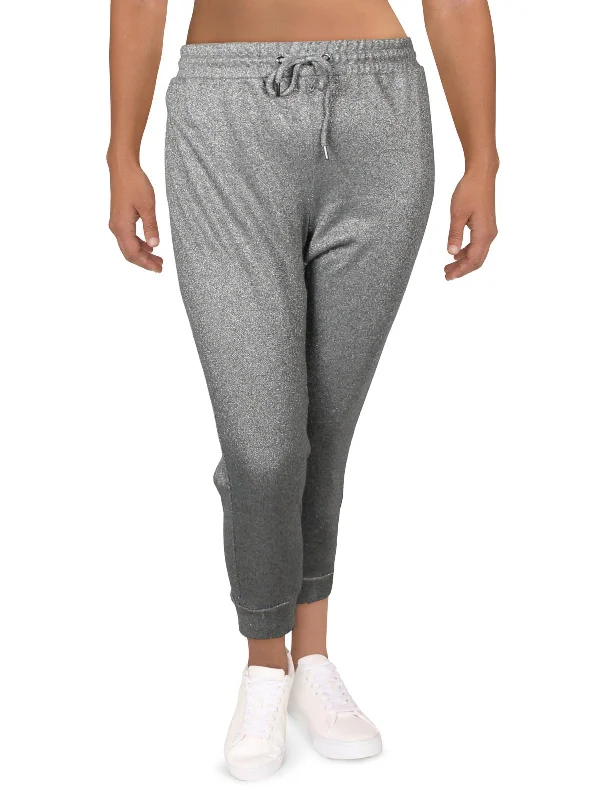 Flowy pants for women in a romantic lookWomens Threaded Metallic Jogger Pants