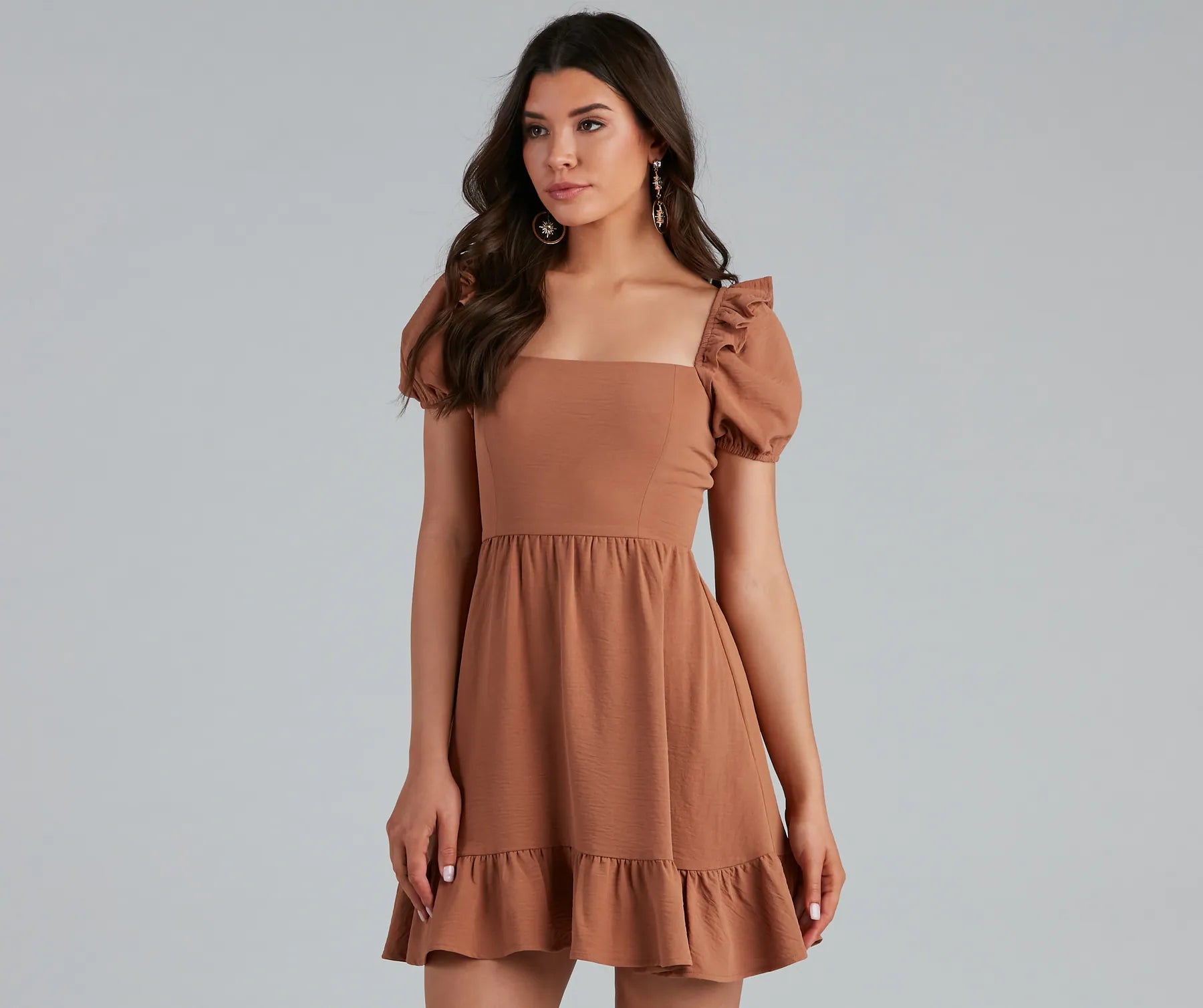 "Flash Sale: Grab Your Favorite Women's Dresses at Unbeatable Prices!"Charmed By Ruffles Short A-Line Dress "Flash Sale: Grab Your Favorite Women's Dresses at Unbeatable Prices!"Charmed By Ruffles Short A-Line Dress