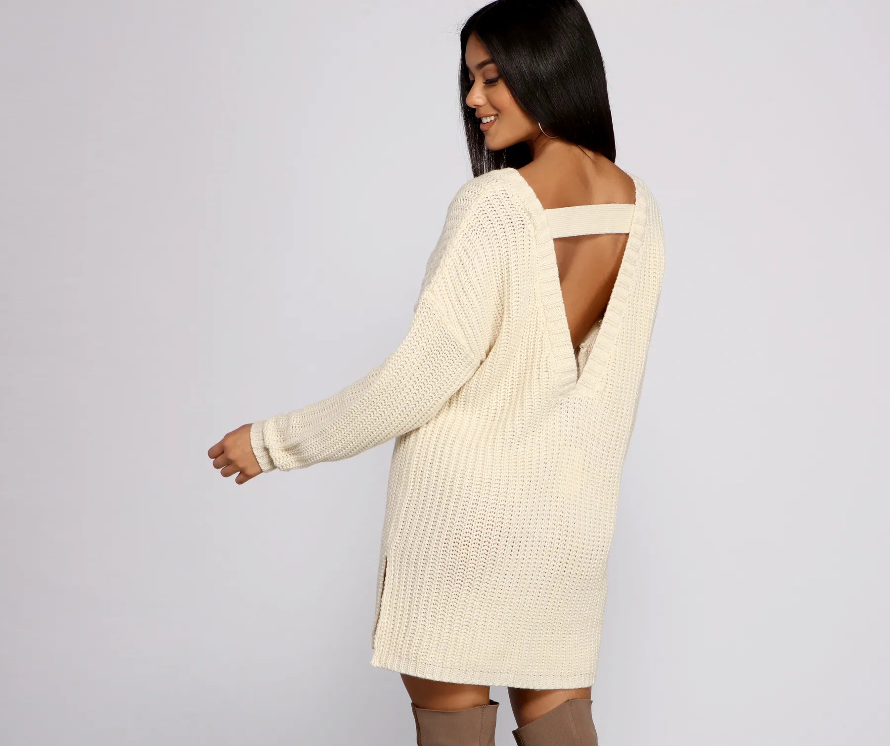 "Sleeveless dresses for women during hot summer days"Cozy Knit Long Sleeve Tunic