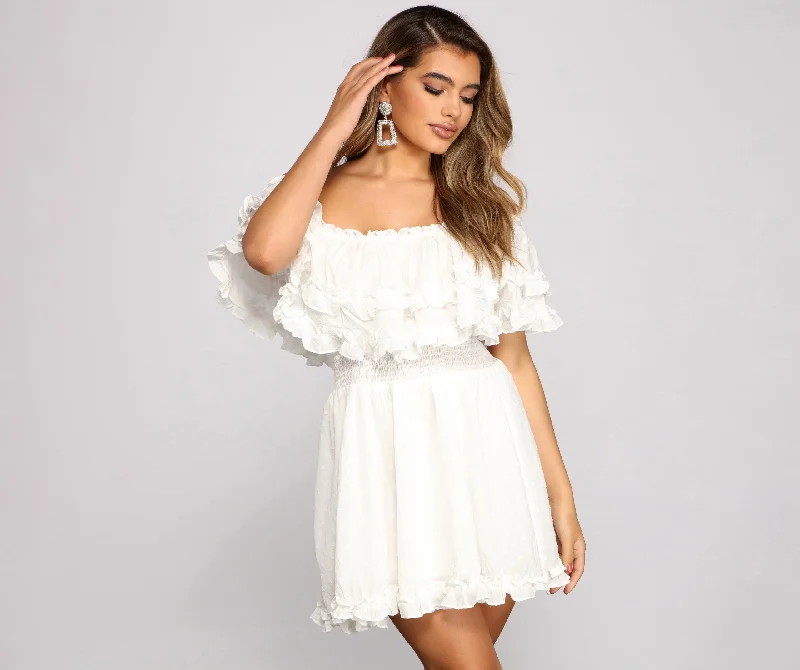 "Floral print dresses for women for a feminine look"Flirty Vibes Linen Mini Dress