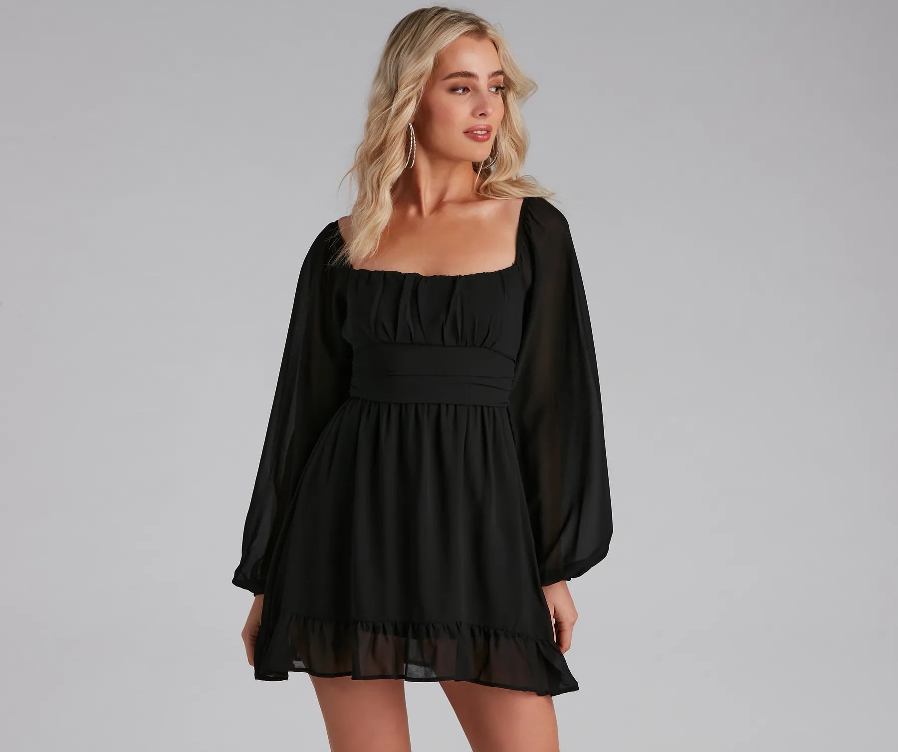 "Sequined dresses for women to shine at parties"Go With The Flow Chiffon Skater Dress "Sequined dresses for women to shine at parties"Go With The Flow Chiffon Skater Dress