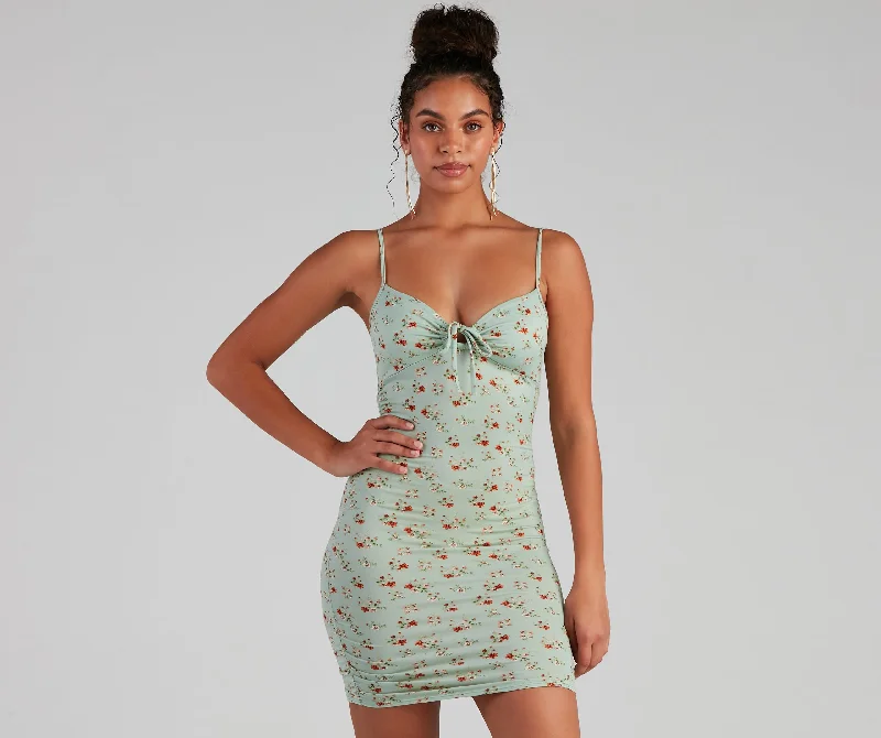 "Hurry! Limited Stock - Get Your Dream Dress with a Special Discount"Idyllwild Floral Bust Tie Mini Dress "Hurry! Limited Stock - Get Your Dream Dress with a Special Discount"Idyllwild Floral Bust Tie Mini Dress