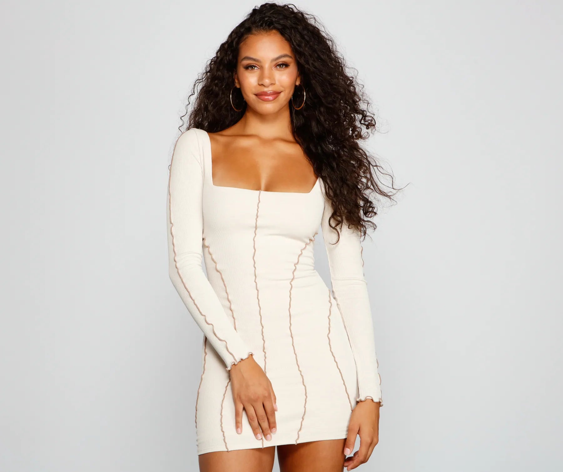 "Denim dresses for women for a casual and cool style"Make A Seam Ribbed Knit Mini Dress "Denim dresses for women for a casual and cool style"Make A Seam Ribbed Knit Mini Dress