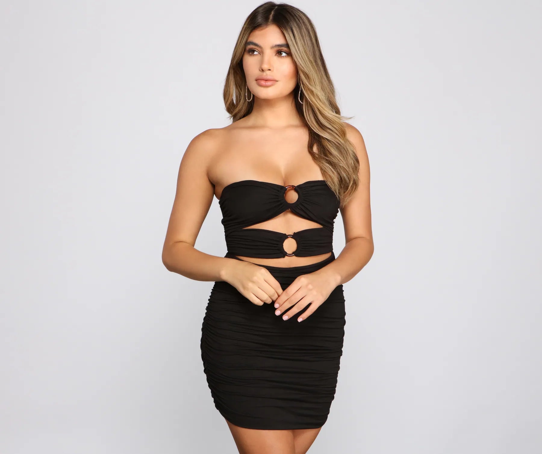 "Mini dresses for women for a youthful and trendy look"Nights Like This Cutout Mini Dress