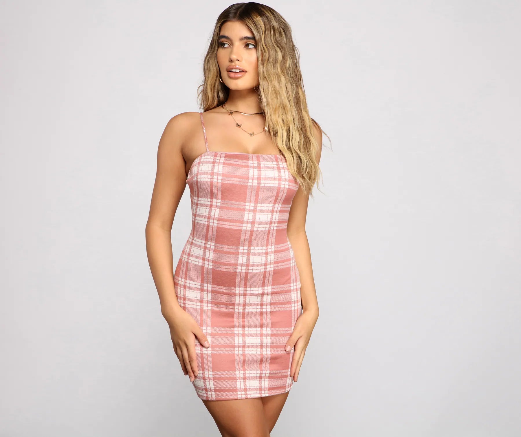 "Maxi dresses for women to wear in the fall"Pep It Up Plaid Mini Dress