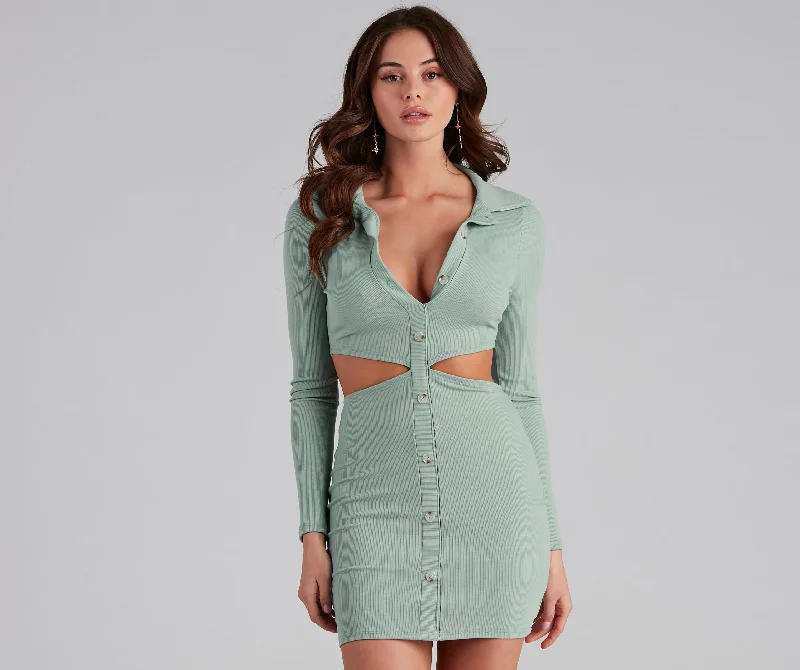 "Maxi dresses for women to wear in the fall"Prepped For Anything Cutout Mini Dress