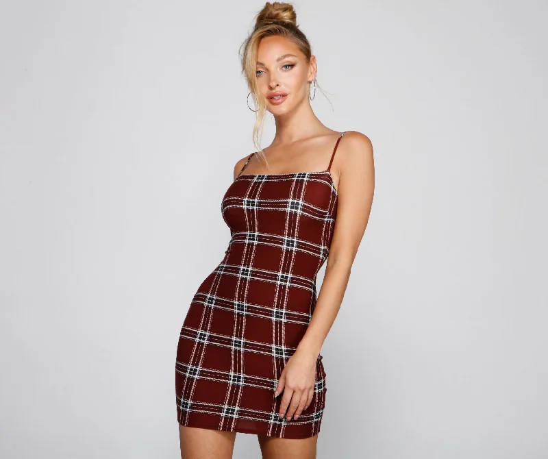 "Boho wedding dresses for women for a free - spirited vibe"Pretty In Plaid Mini Dress "Boho wedding dresses for women for a free - spirited vibe"Pretty In Plaid Mini Dress