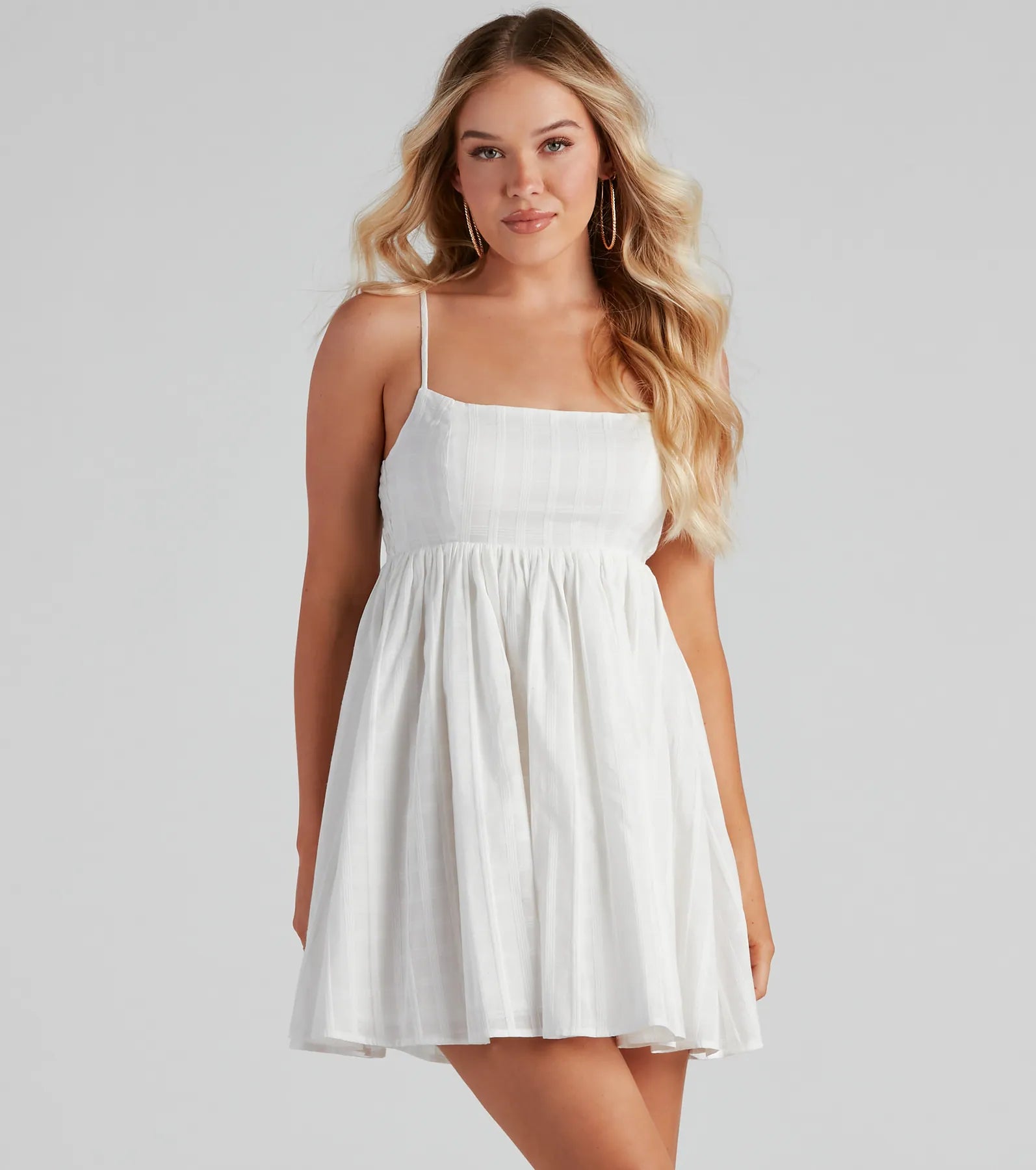 "Long sleeve dresses for women in cold weather"Socialite Linen Babydoll Dress
