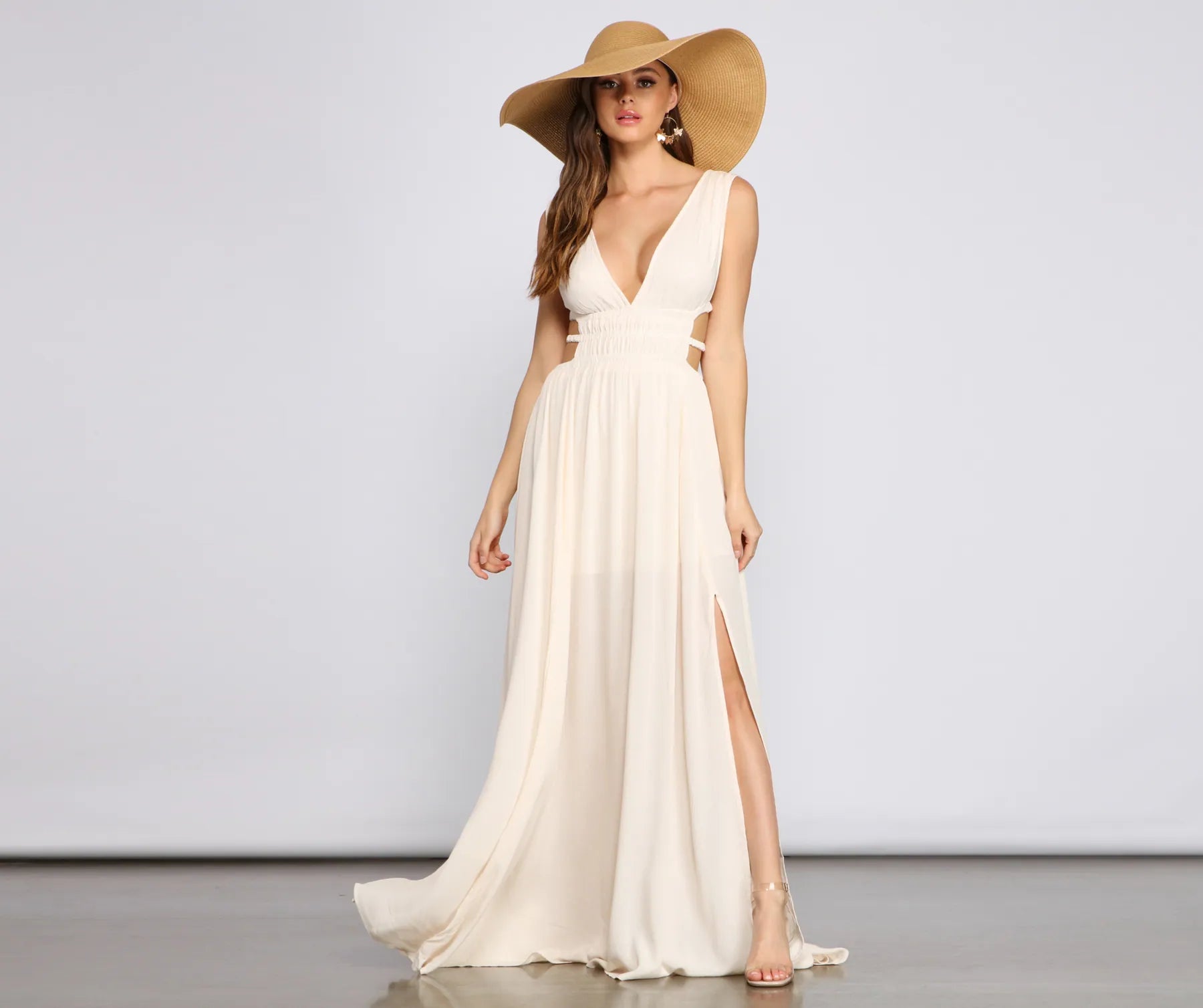 "Seasonal Sale: Save Big on Women's Dresses for Every Occasion"Style Icon Gauze Cutout Maxi Dress "Seasonal Sale: Save Big on Women's Dresses for Every Occasion"Style Icon Gauze Cutout Maxi Dress