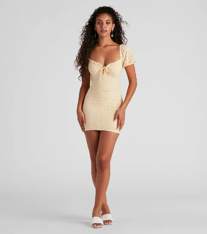 "Graduation dresses for women to celebrate in style"Summer Love Eyelet Mini Dress