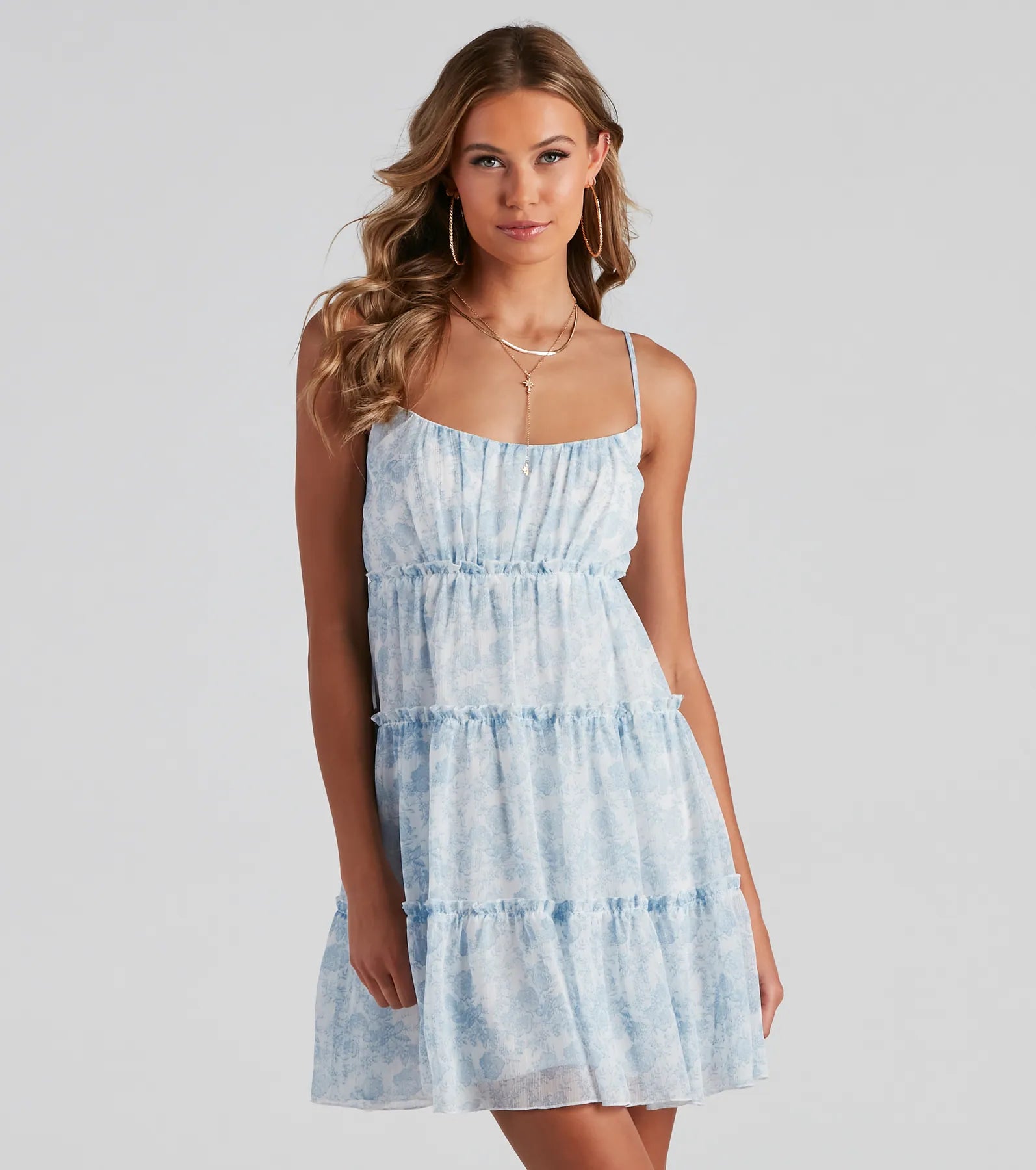 "Ruffled dresses for women for added femininity"Sway With Me Floral Chiffon Dress