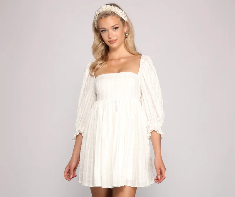 "Pleated dresses for women with a graceful movement"Sweet Style Babydoll Dress