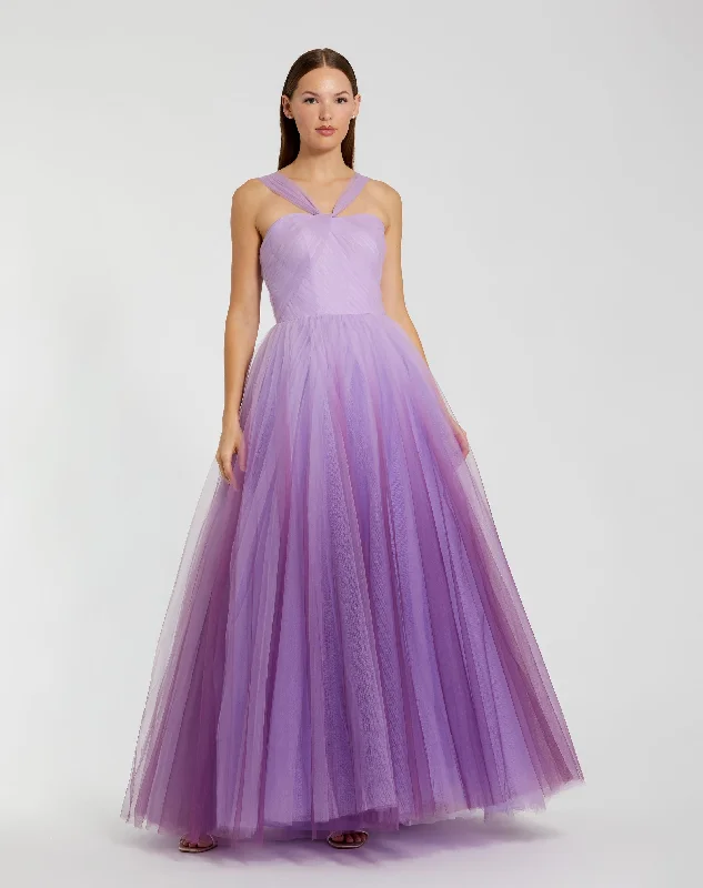 "Exclusive Discount: 30% Off All Women's Dresses for a Limited Period"Cross Front Strap Ombre Tulle Gown "Exclusive Discount: 30% Off All Women's Dresses for a Limited Period"Cross Front Strap Ombre Tulle Gown