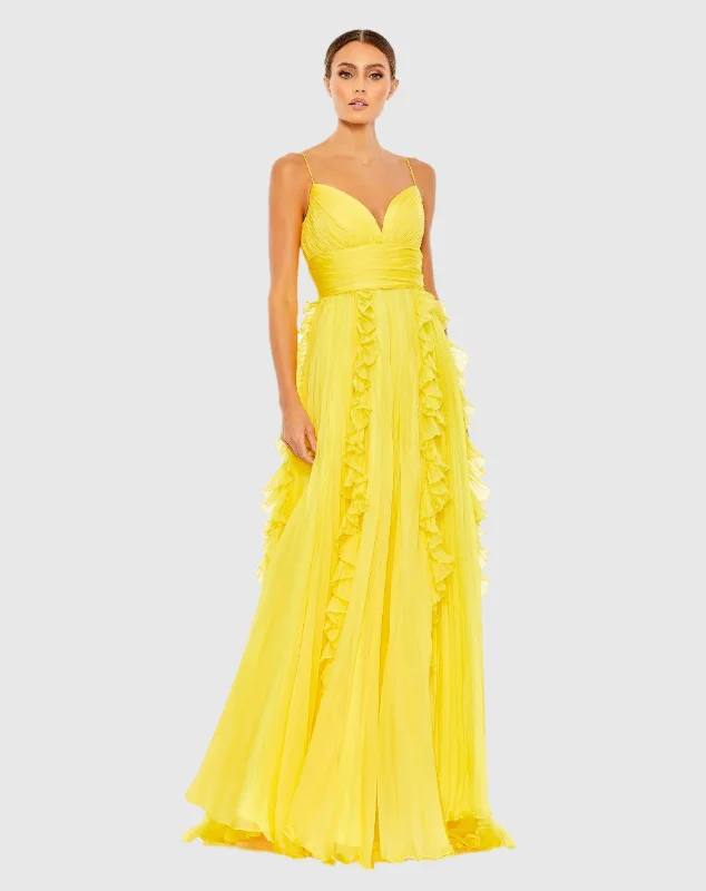 "Smart casual dresses for women for work - to - weekend transitions"Pleated Sleeveless Flowy Gown "Smart casual dresses for women for work - to - weekend transitions"Pleated Sleeveless Flowy Gown