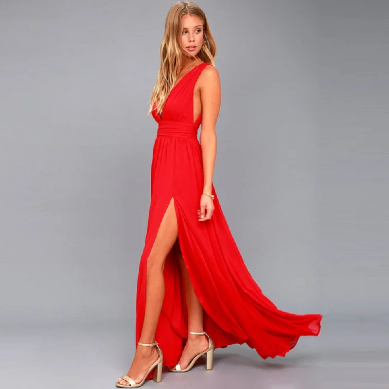 "Mother of the bride dresses for women in elegant styles"BerriesJam - Bohemia V-neck Sleeveless Sexy Party Long Maxi Dress "Mother of the bride dresses for women in elegant styles"BerriesJam - Bohemia V-neck Sleeveless Sexy Party Long Maxi Dress