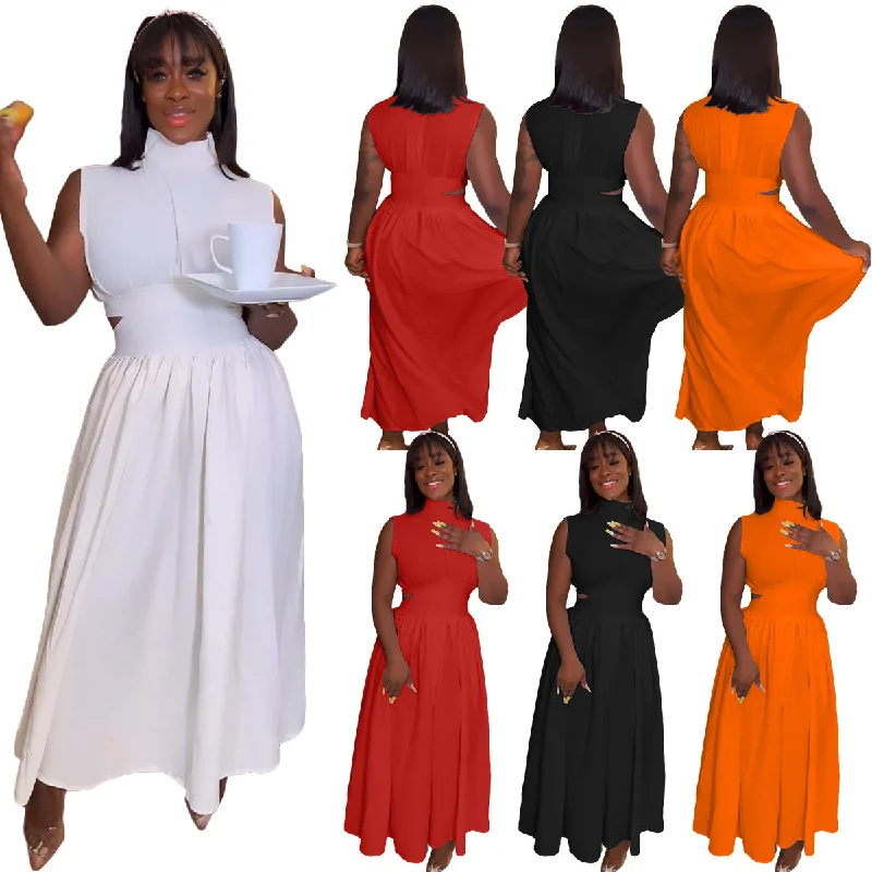 "Plus size formal dresses for women for special events"D0411TA53 Wholesale Popular Casual Going Out Solid Color Sleeveless Bodycon Maxi Dress For Women Sehe Fashion "Plus size formal dresses for women for special events"D0411TA53 Wholesale Popular Casual Going Out Solid Color Sleeveless Bodycon Maxi Dress For Women Sehe Fashion